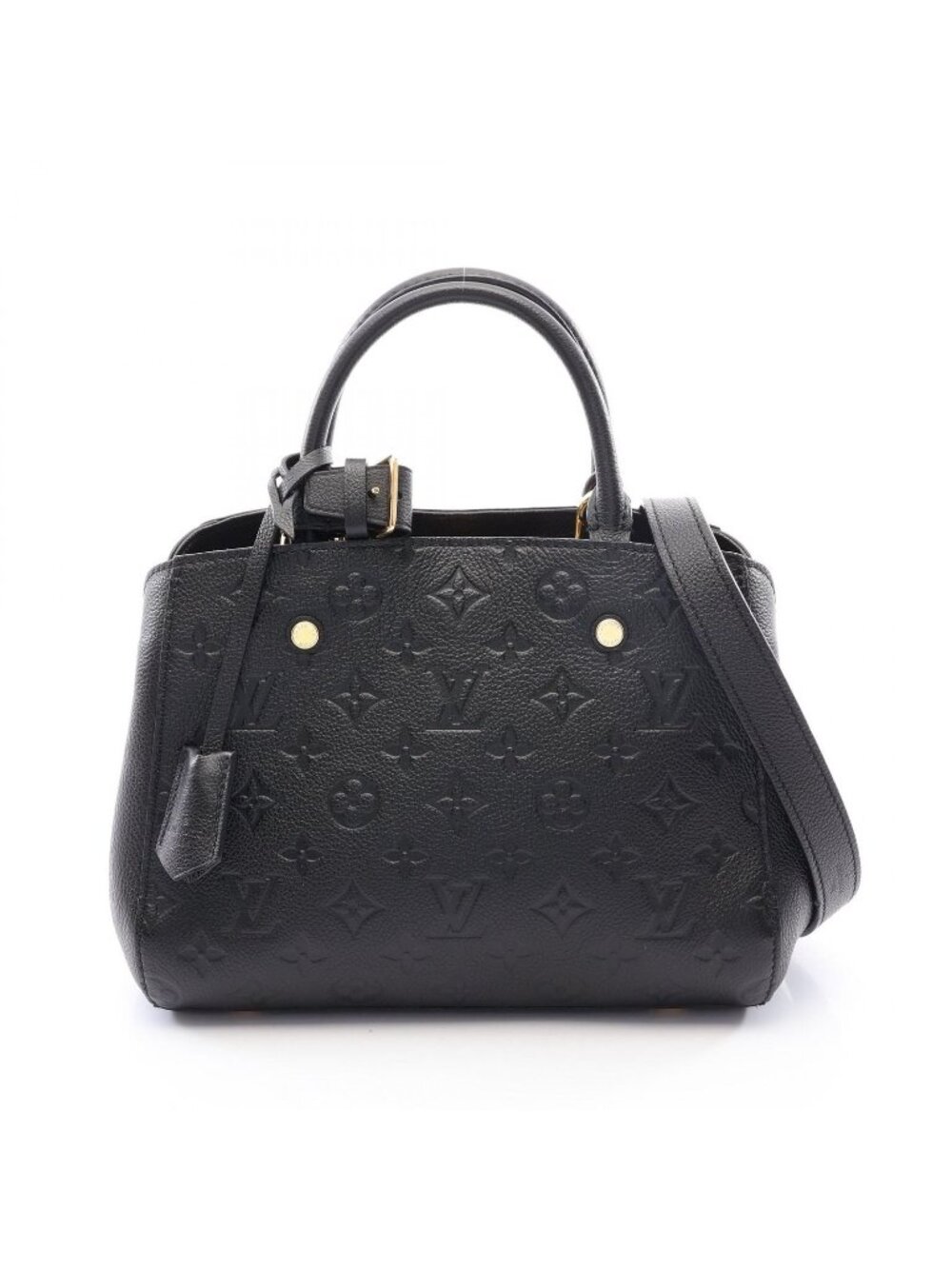 Louis Vuitton Handbag Montaigne BB Monogram Empreinte Noir 2-Way Leather